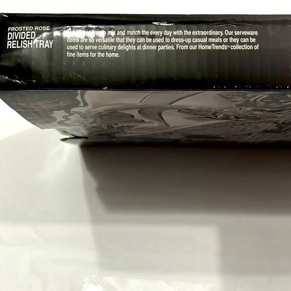 Home Trends Frosted Rose Divided Relish Tray - Picture 5 of 5